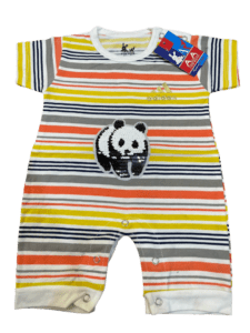 baby, clothes, clothing, romper, jumpsuit, panda, black, white, cute, adorable, unisex, soft, comfortable, pajamas, sleepwear