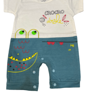 baby, clothes, clothing, romper, monster, blue, white, graphic, cute, adorable, unisex